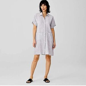 NWT Eileen Fisher Petite Linen shirt dress XS